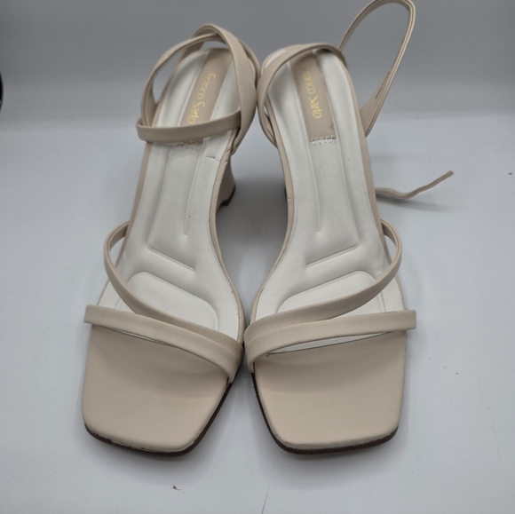 Franco Sarto Women's Franca Wedge Heels Nude Tan Size 10 Strappy Feminine Preppy - Picture 10 of 12